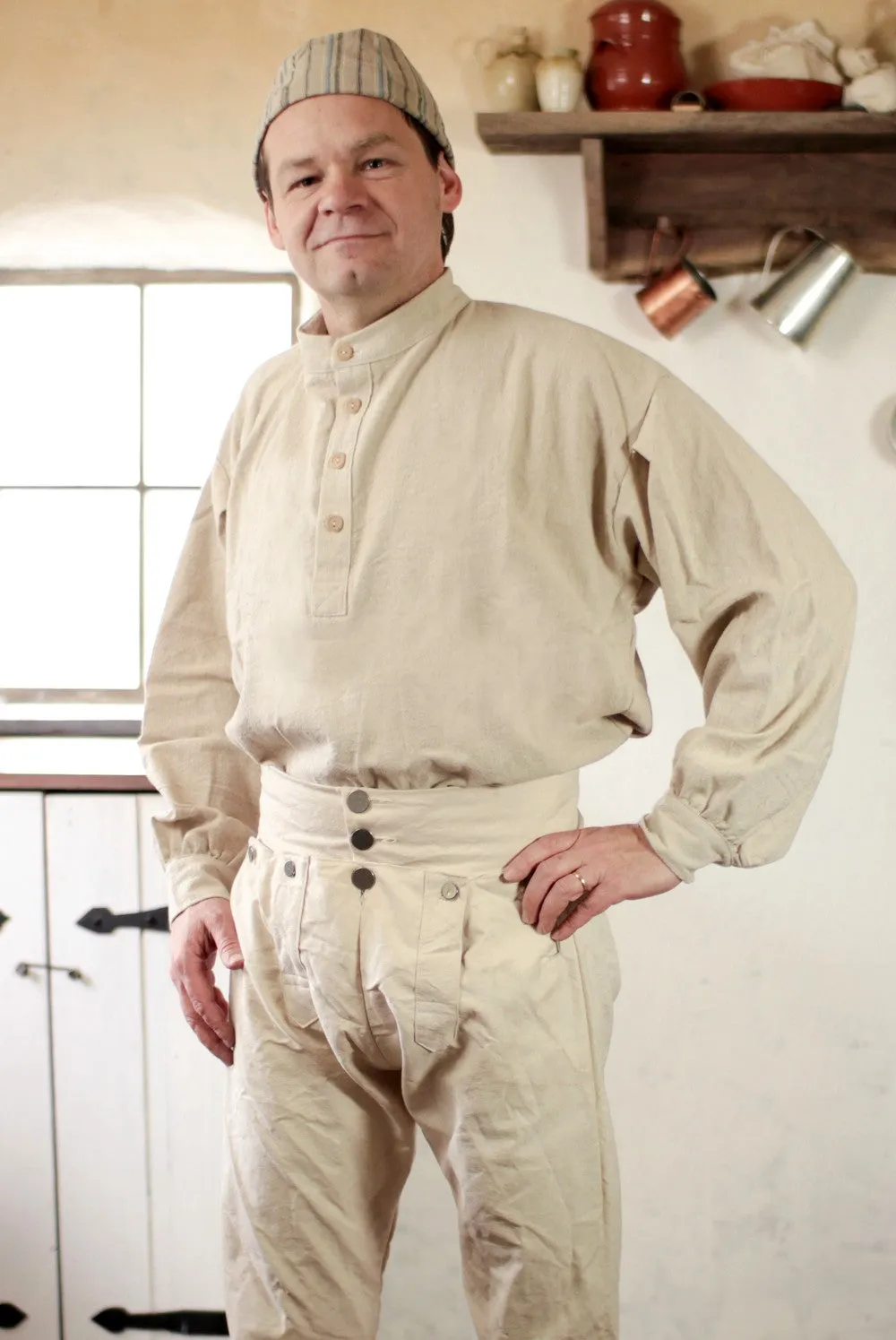 19th Century Trade Shirt in Osnaburg