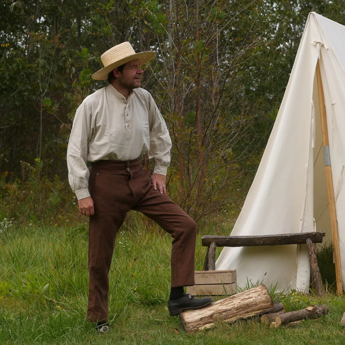 19th Century Trade Shirt in Osnaburg