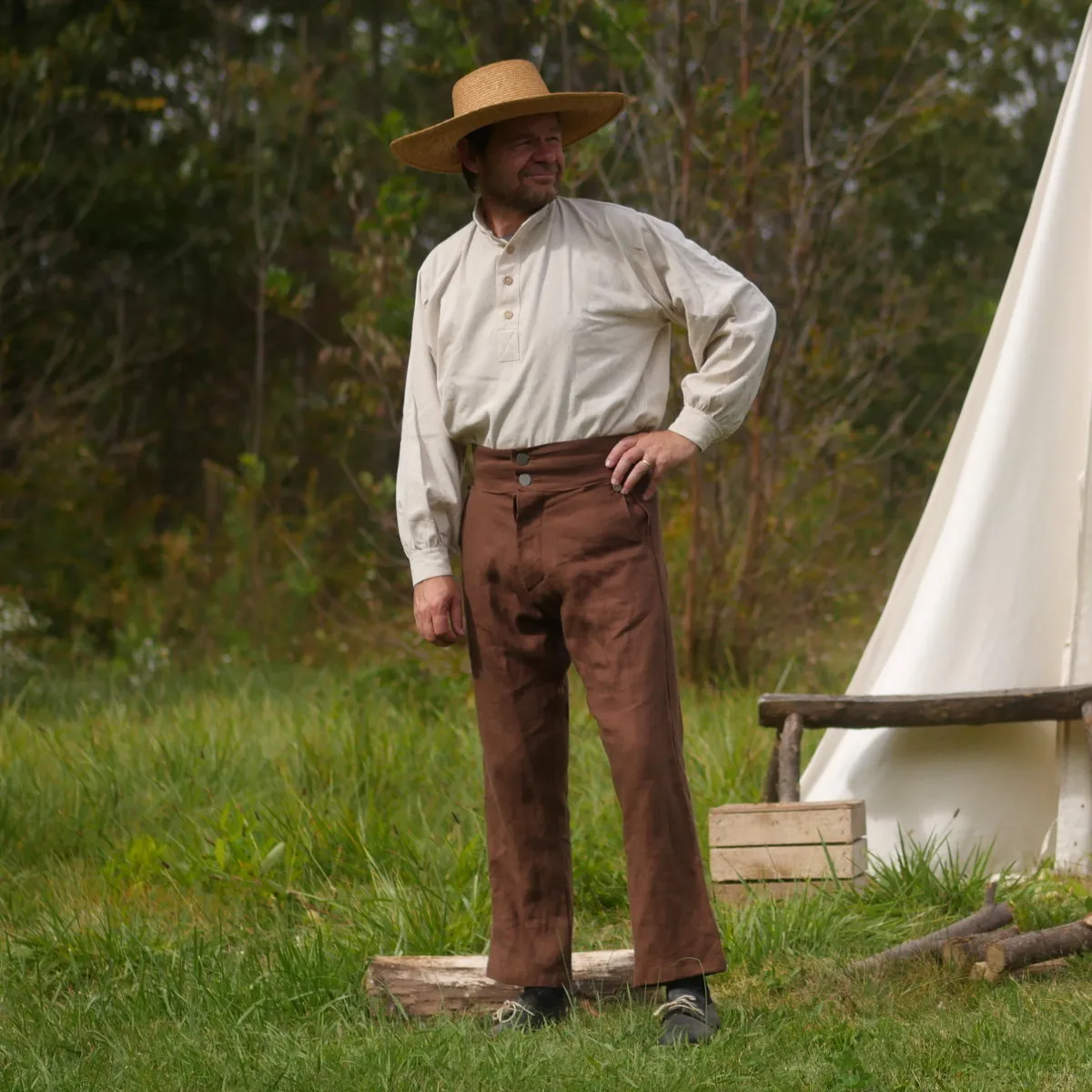 19th Century Trade Shirt in Osnaburg