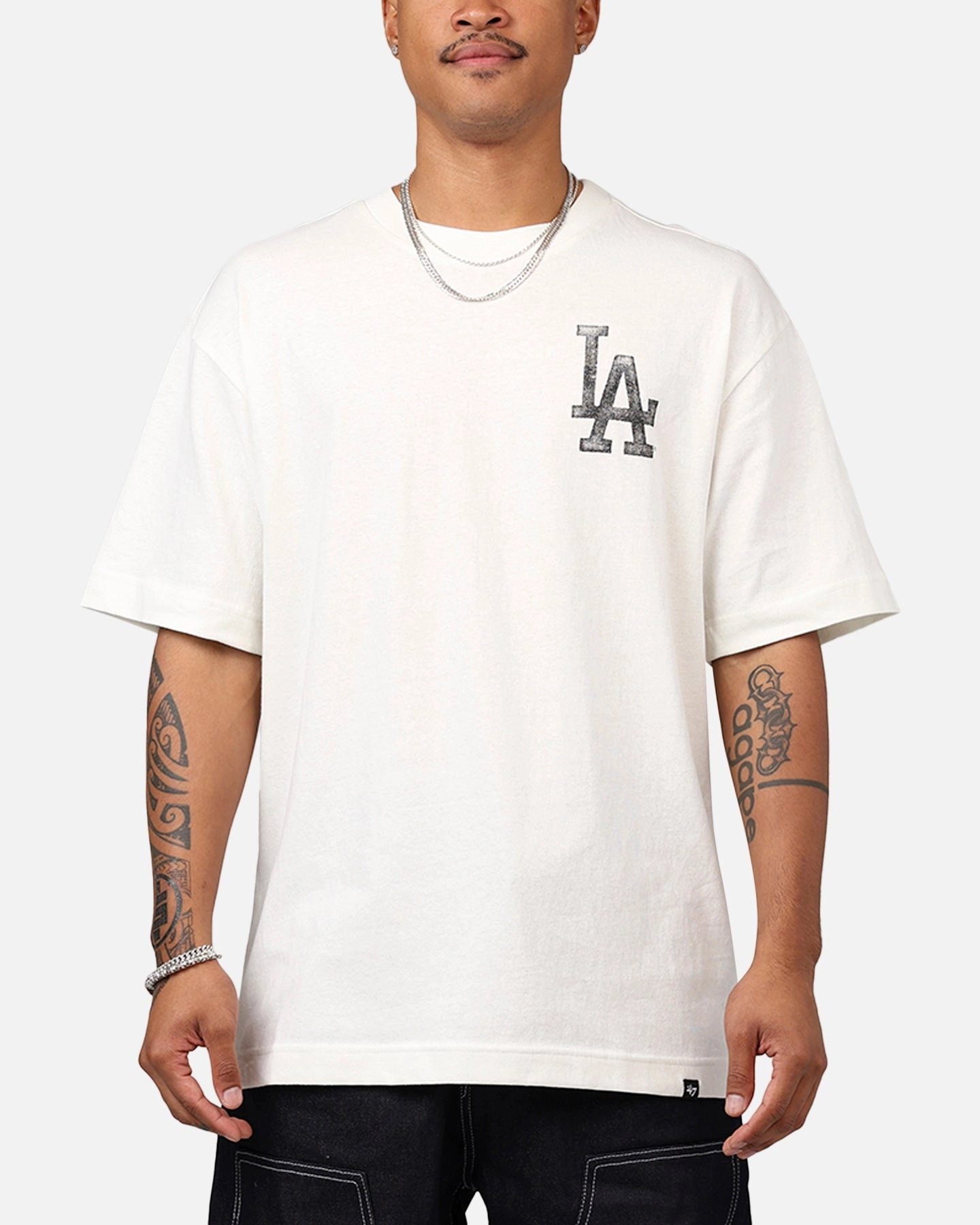 47 Brand Los Angeles Dodgers 'MLB Trophy Case' Premium T-Shirt Sandstone