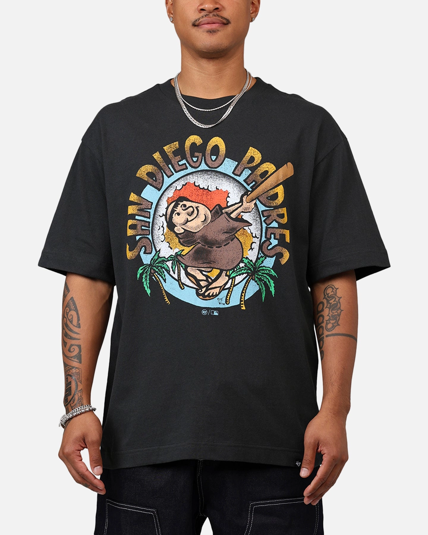 47 Brand San Diego Padres 'MLB Trophy Case' Premium T-Shirt Black