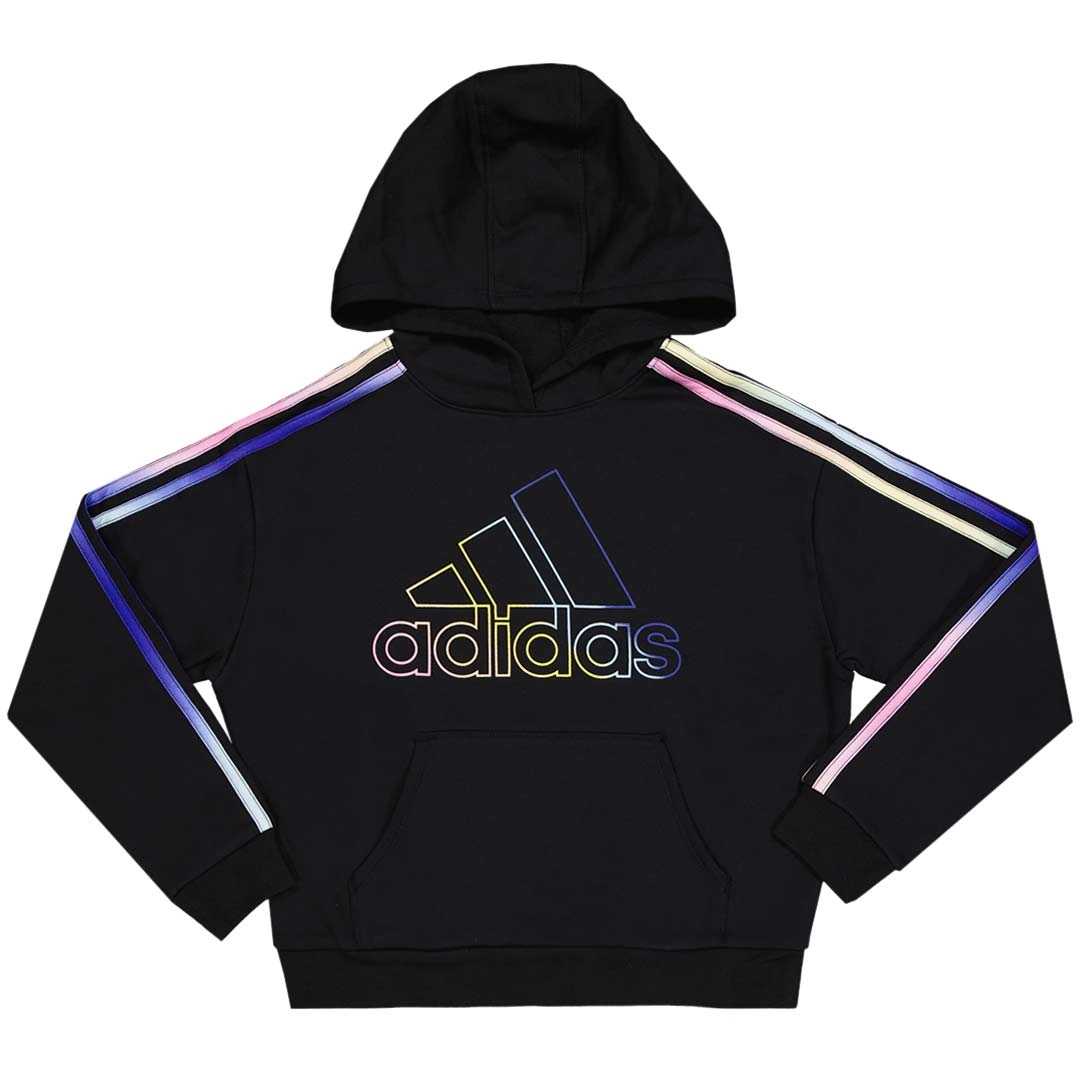 adidas - Girls' (Junior) Multi 3 Stripe Fleece Hoodie (GA8211)