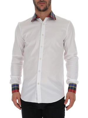 Alexander McQueen Tartan Trim Tailored Shirt