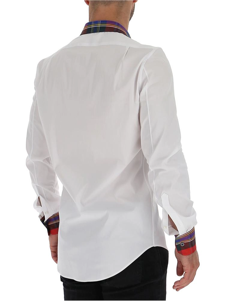 Alexander McQueen Tartan Trim Tailored Shirt