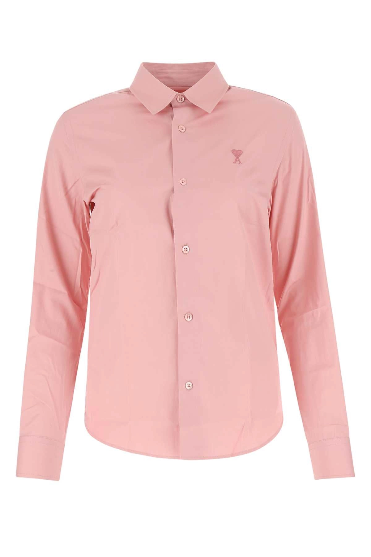AMI Classic Logo Embroidered Long-Sleeved Shirt