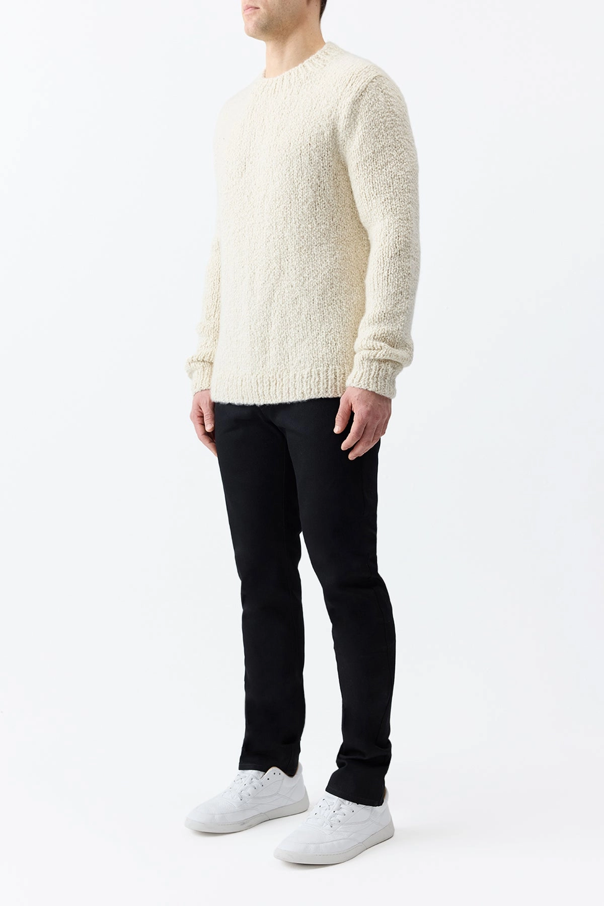 Antiope Knit Sweater in Ivory Cashmere