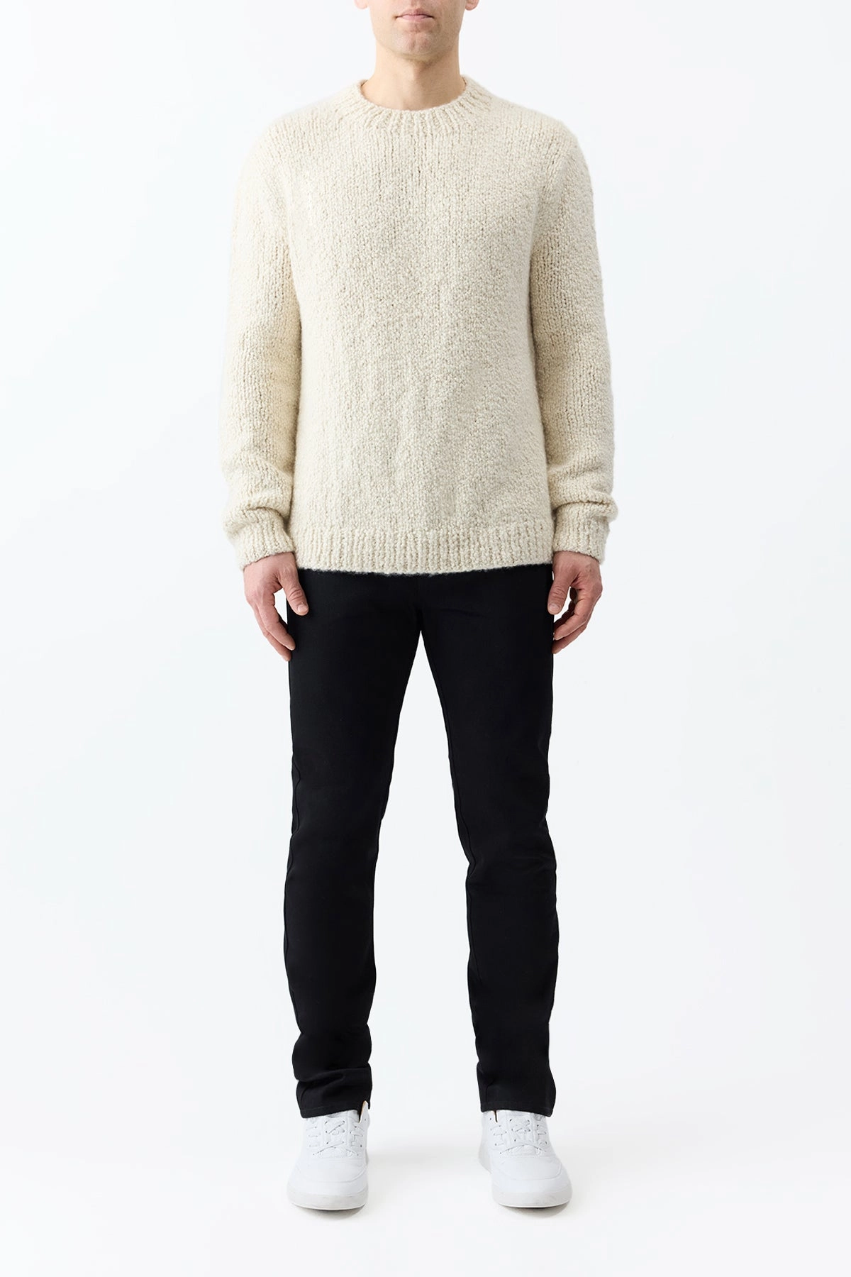 Antiope Knit Sweater in Ivory Cashmere