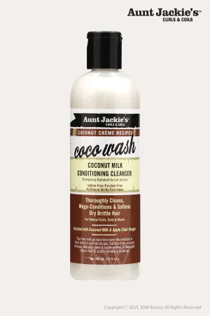AUNT JACKIES COCONUT CREME COCO WASH COCONUT MILK CONDITIONING CLEASER 12oz