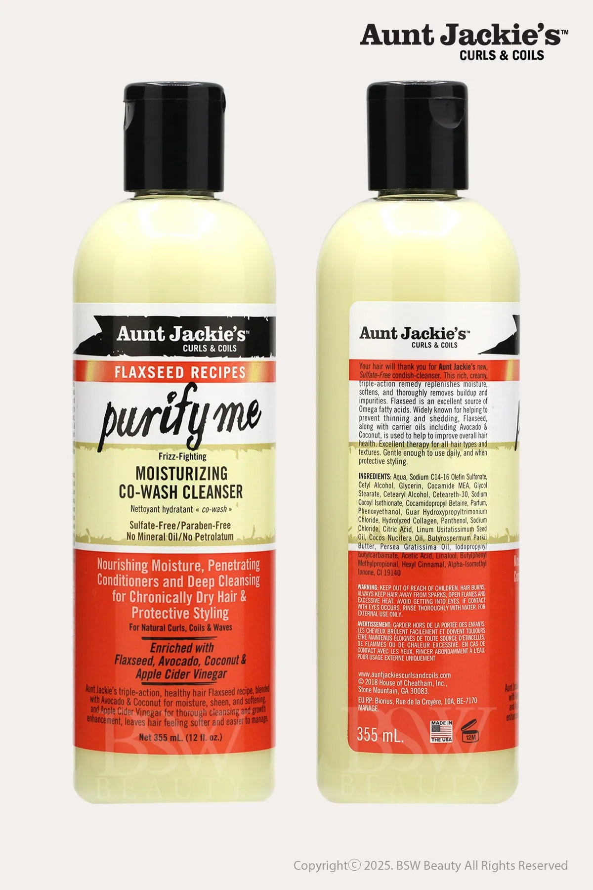 AUNT JACKIES PURIFY ME MOISTURIZING CO-WASH CLEANSER 12oz