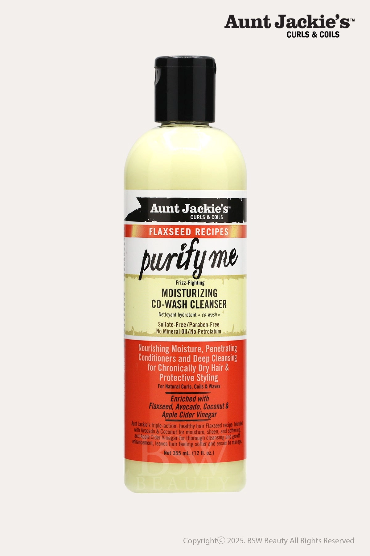 AUNT JACKIES PURIFY ME MOISTURIZING CO-WASH CLEANSER 12oz