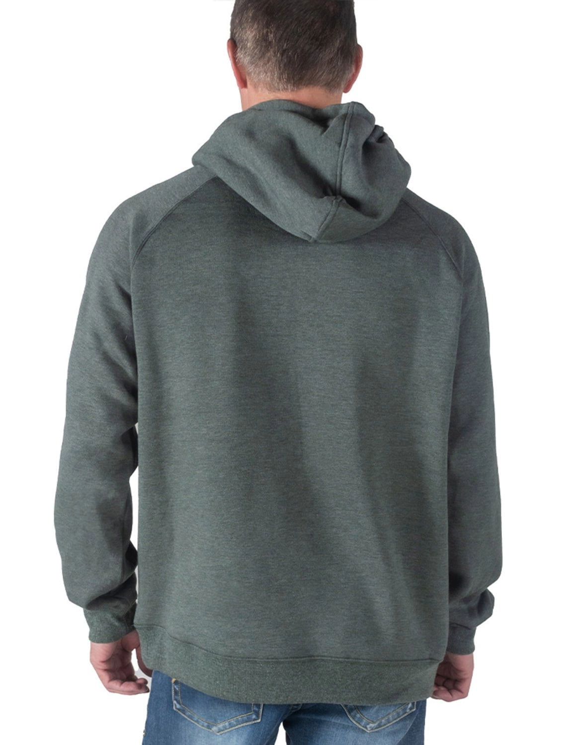 B Tuff Mens Skull Print Pine Poly/Rayon Hoodie