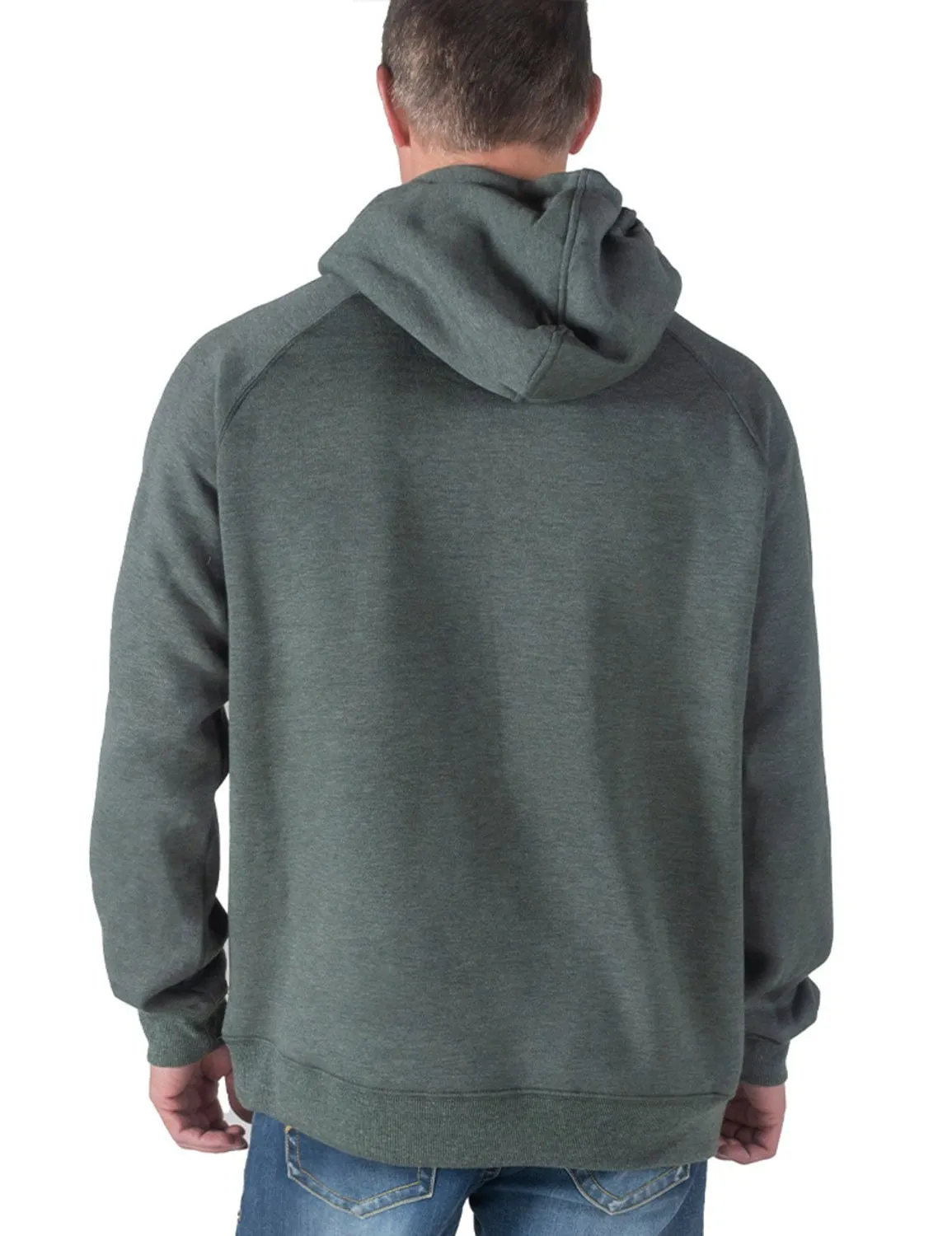 B Tuff Mens Skull Print Pine Poly/Rayon Hoodie