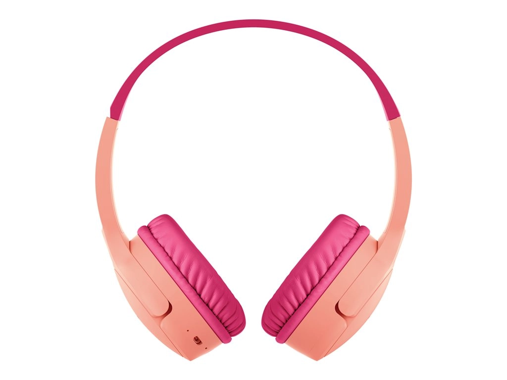 Belkin SoundForm Mini - Headphones with mic - on-ear - Bluetooth - wireless, wired - 3.5 mm jack - pink AUD001BTPKV3