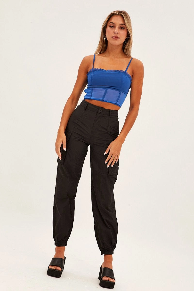 Blue Sleeveless Cami Top