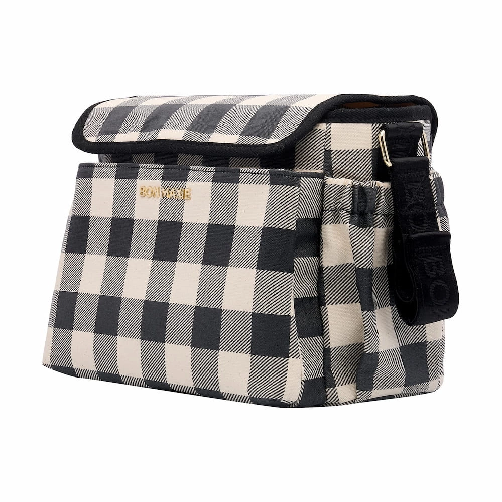Carryall Pram Caddy -- Black Gingham