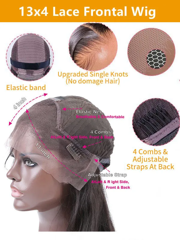 Chinalacewig Type 4C Edges Natural Hairline Undetectable Kinky Straight  CS01