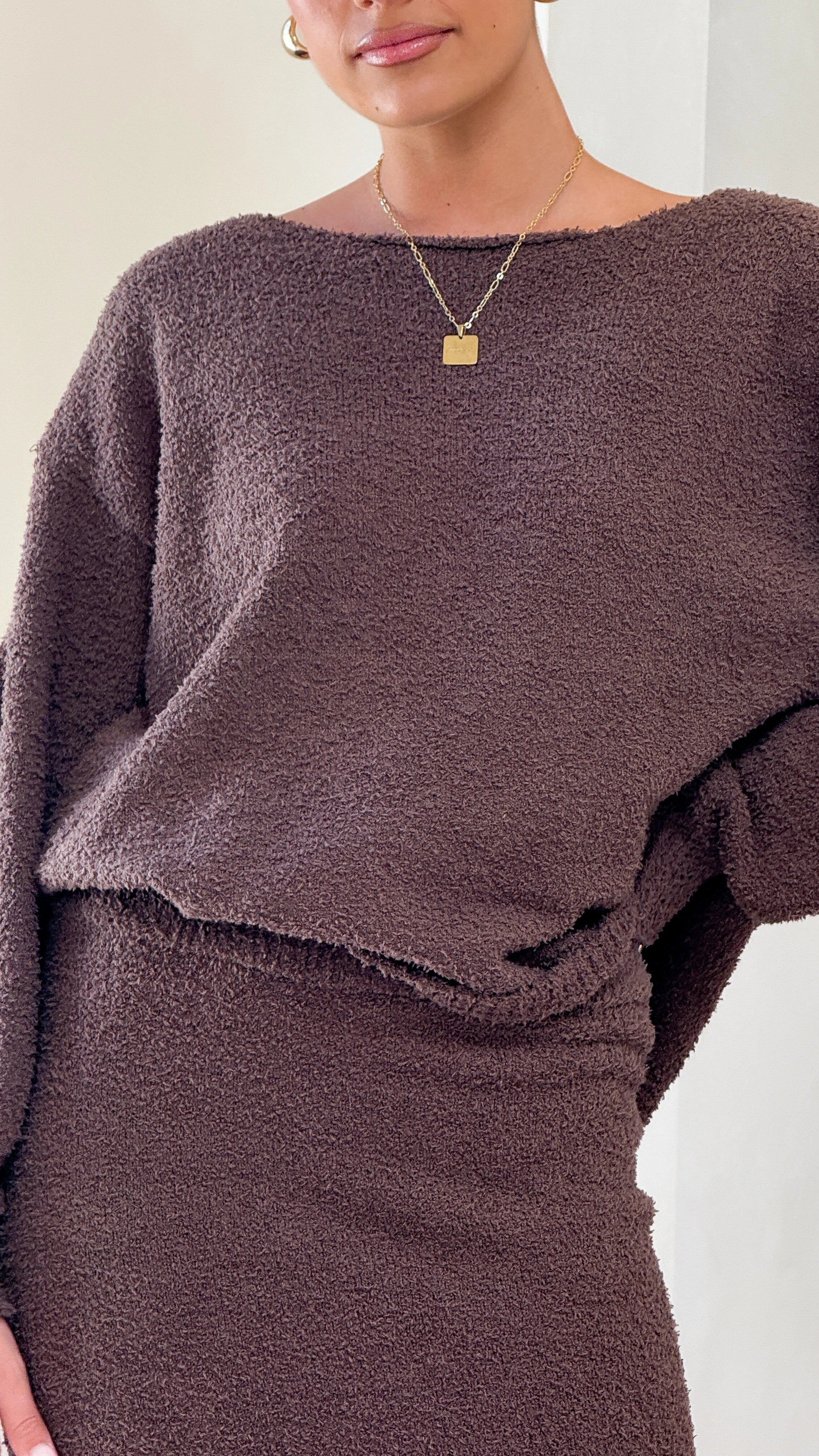 Cohen Knit Jumper - Chocolate