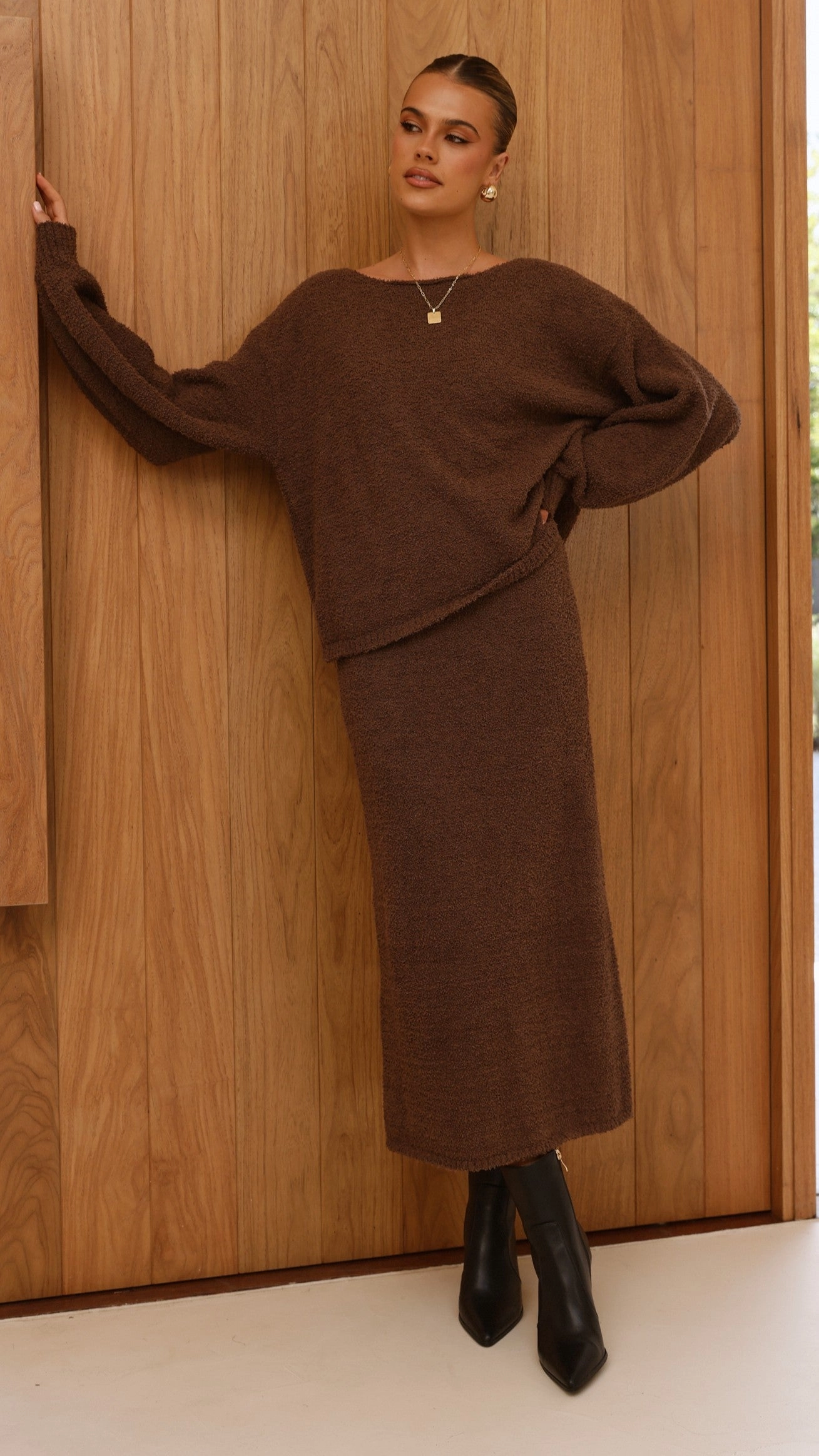 Cohen Knit Jumper - Chocolate