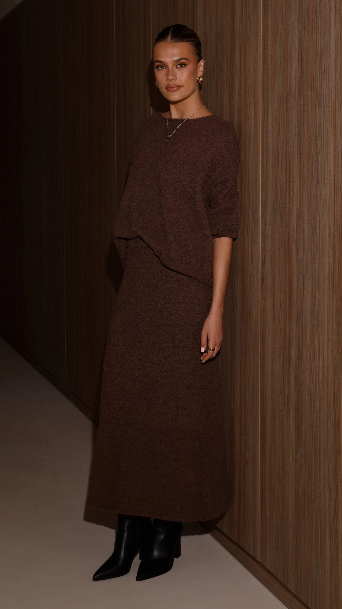 Cohen Knit Jumper - Chocolate