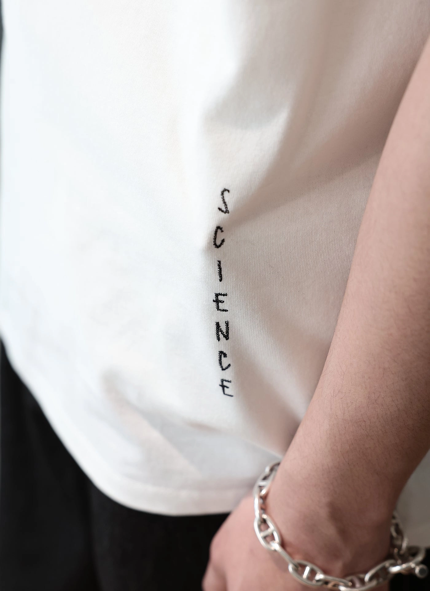 Cotton Chain-Stitch Graphic Top