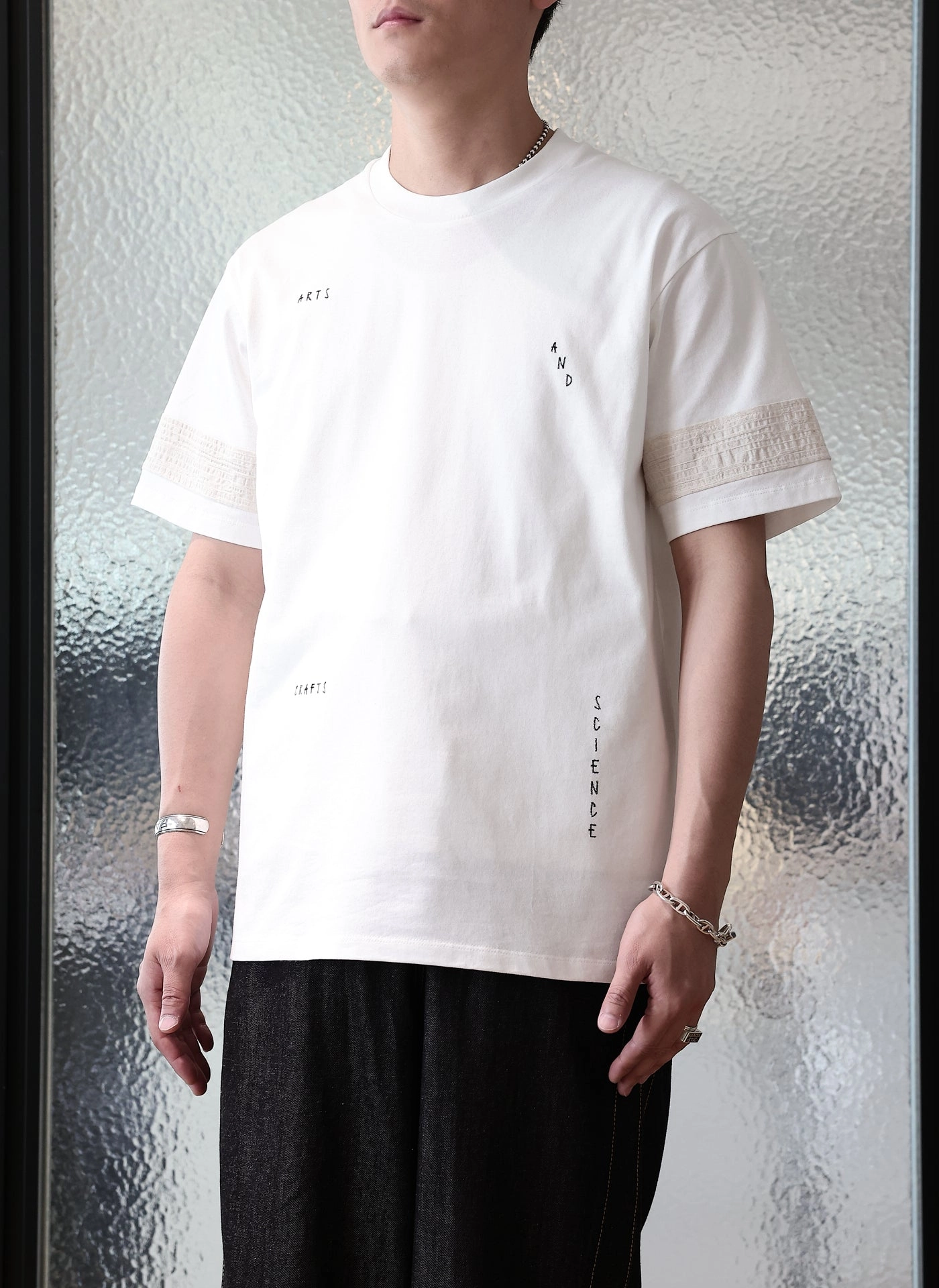 Cotton Chain-Stitch Graphic Top