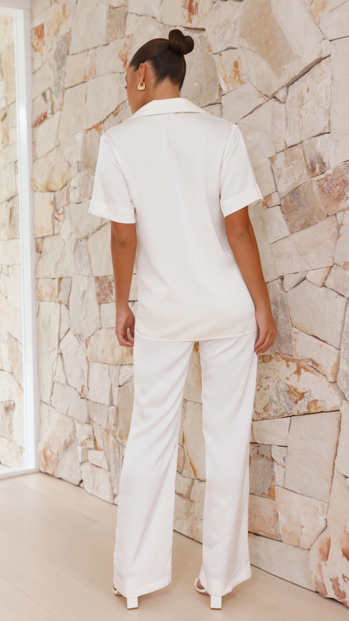 Courtney Button Up Shirt - Cream