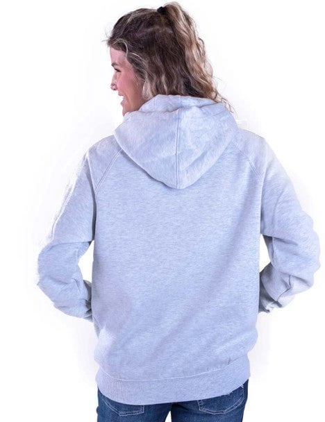 Cowgirl Tuff Womens Aztec Print Ash Poly/Rayon Hoodie