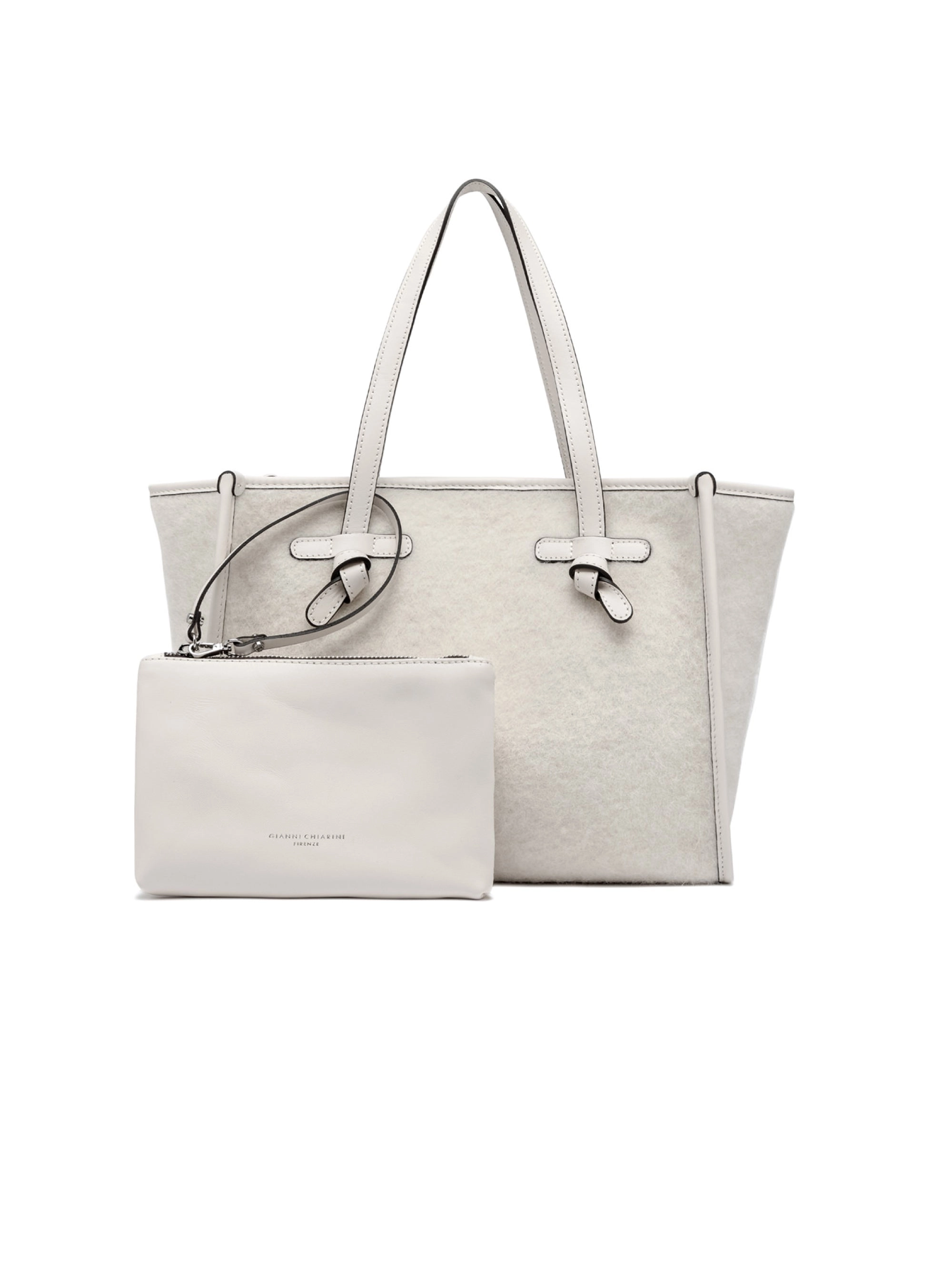 Cream Mohair Shoulder Bag