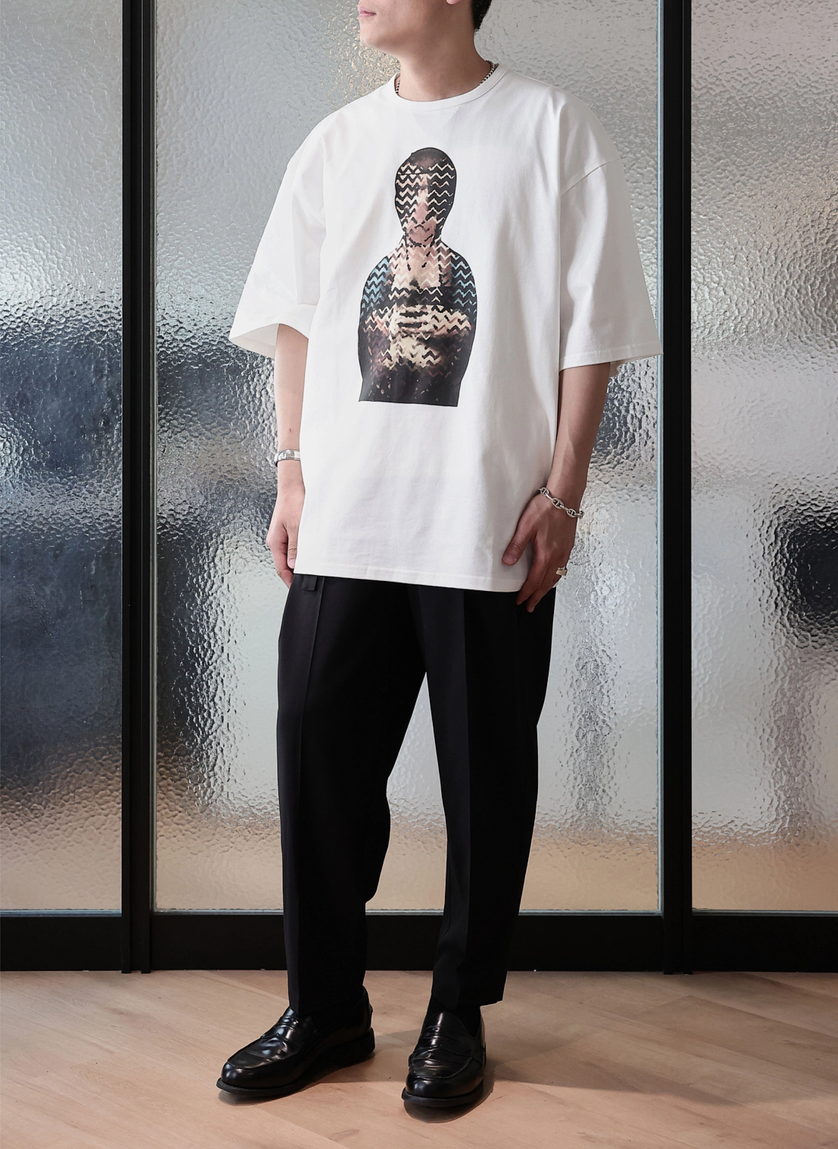 Dama Con Lermellino Cotton Graphic Top