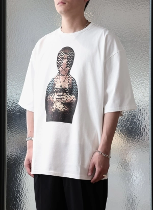 Dama Con Lermellino Cotton Graphic Top