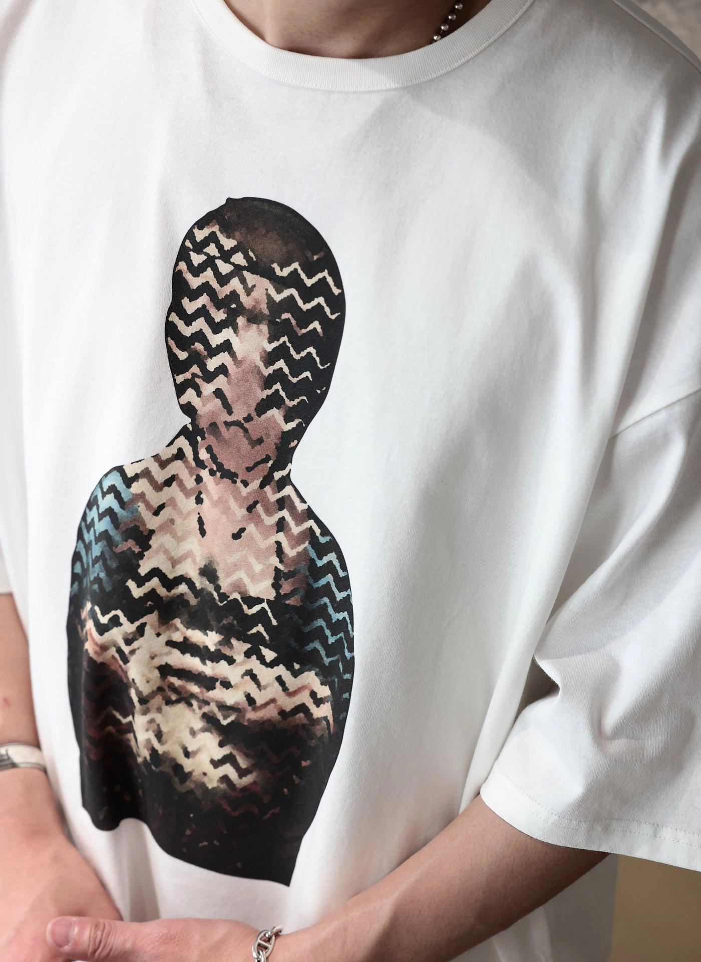 Dama Con Lermellino Cotton Graphic Top