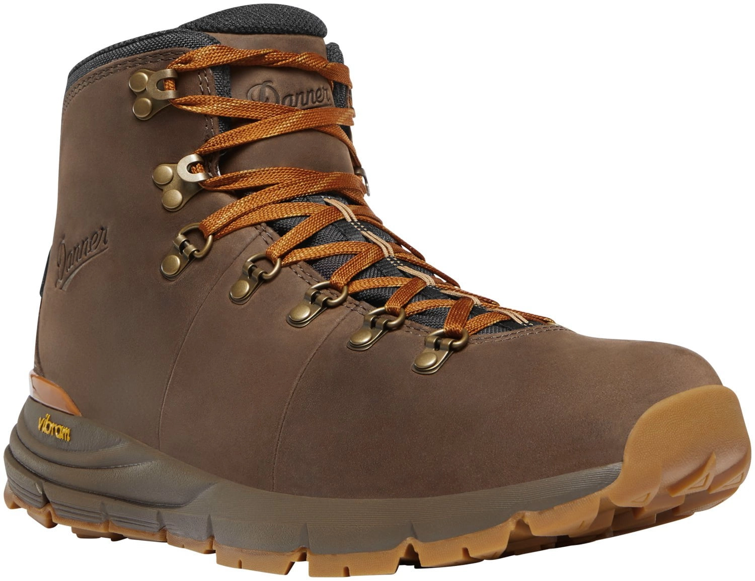 Danner Mens Mountain 600 Leaf GTX Loam Brown/Glazed Ginger Leather Hiking Boots