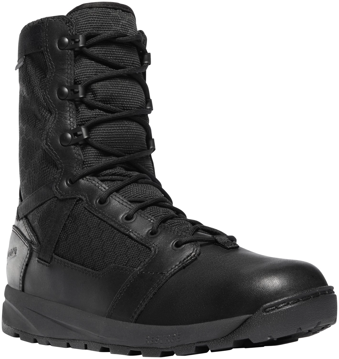Danner Mens Resurgent Tactical Dry Black Leather Tactical Boots