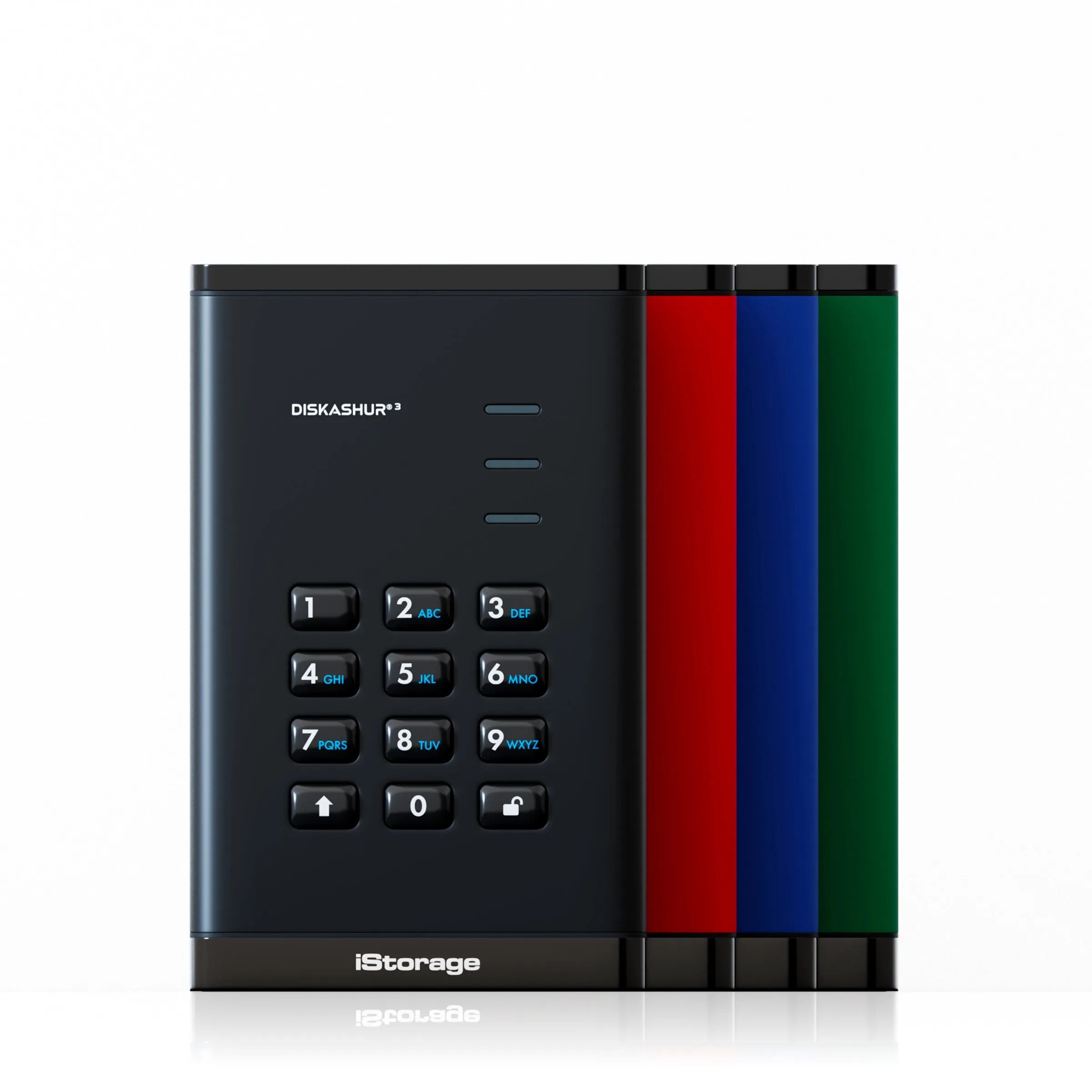 diskAshur3 Hardware Encrypted HDD by iStorage-Black
