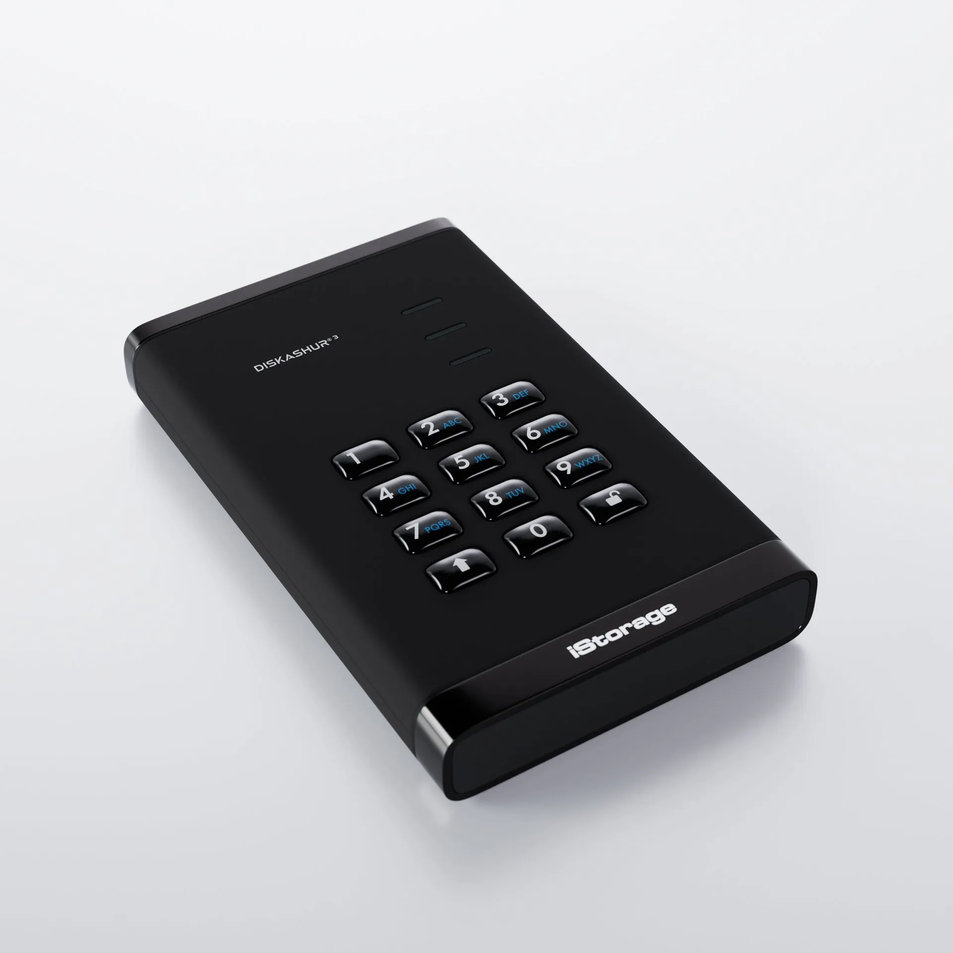 diskAshur3 Hardware Encrypted HDD by iStorage-Black