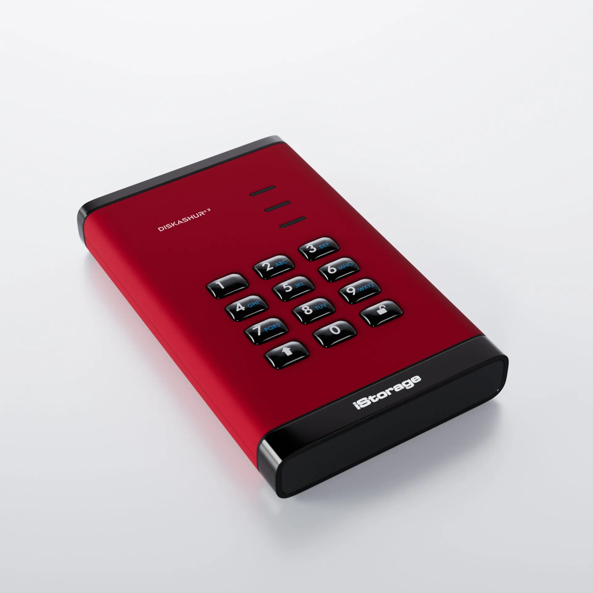 diskAshur3 Hardware Encrypted HDD by iStorage-Black