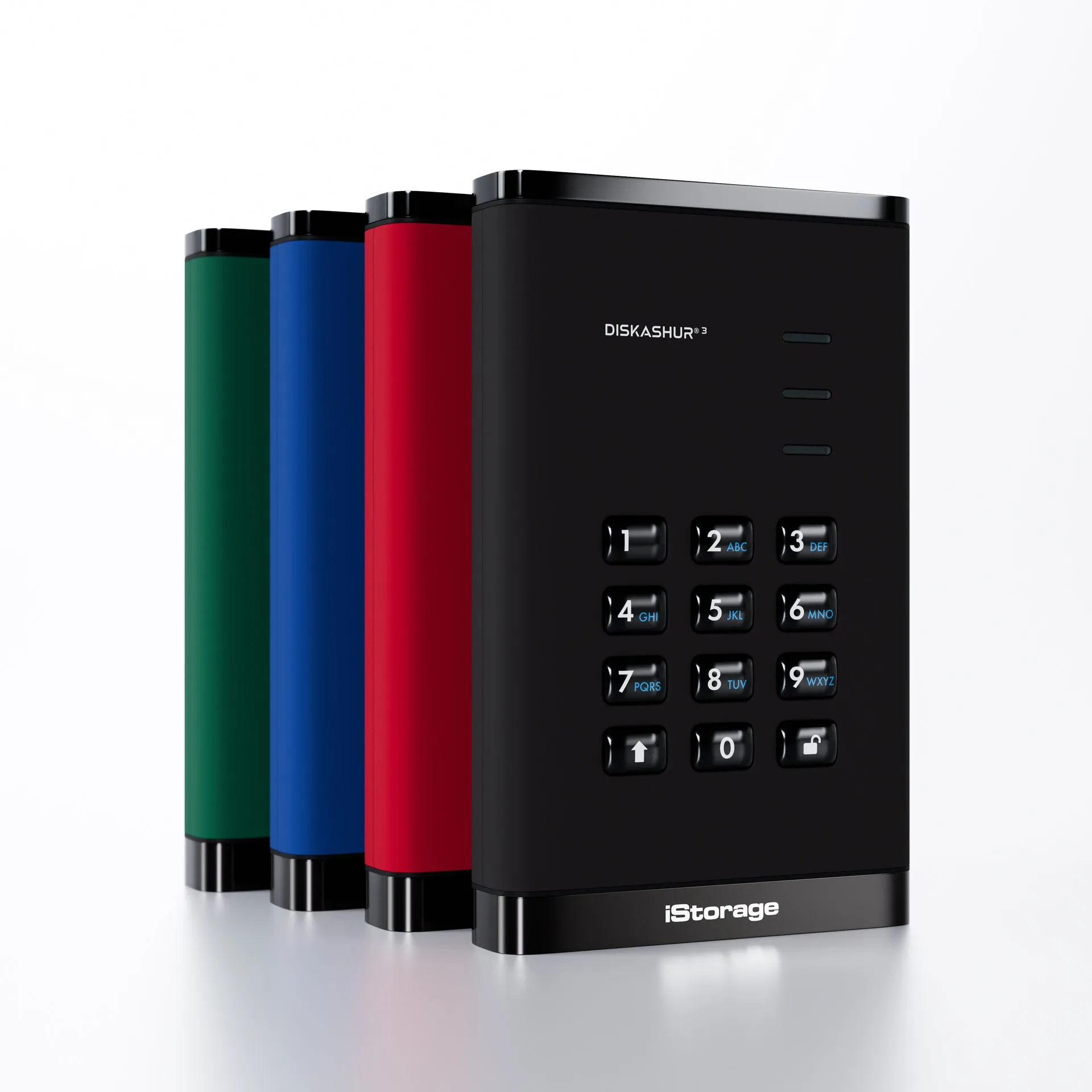 diskAshur3 Hardware Encrypted HDD by iStorage-Black