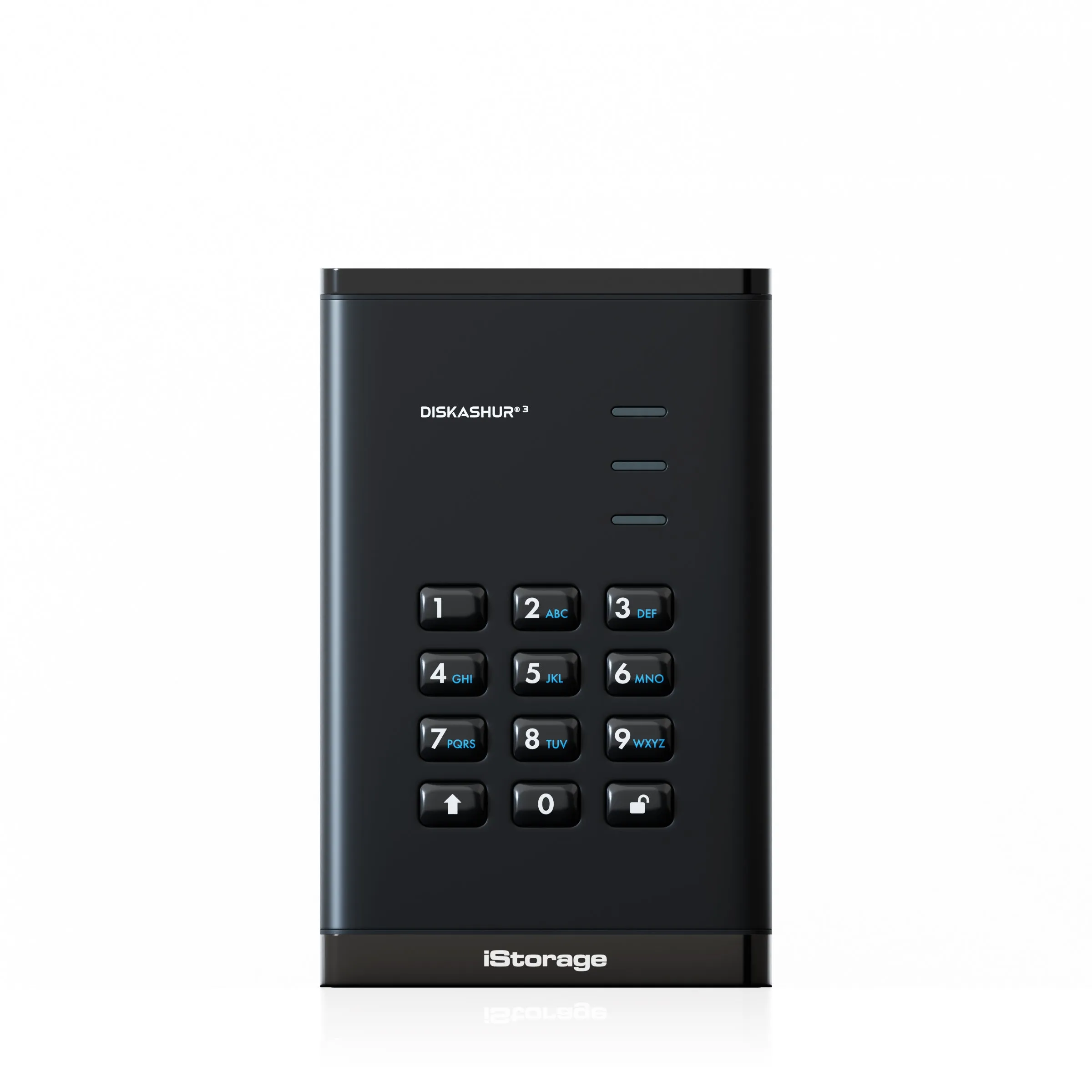 diskAshur3 Hardware Encrypted HDD by iStorage-Black