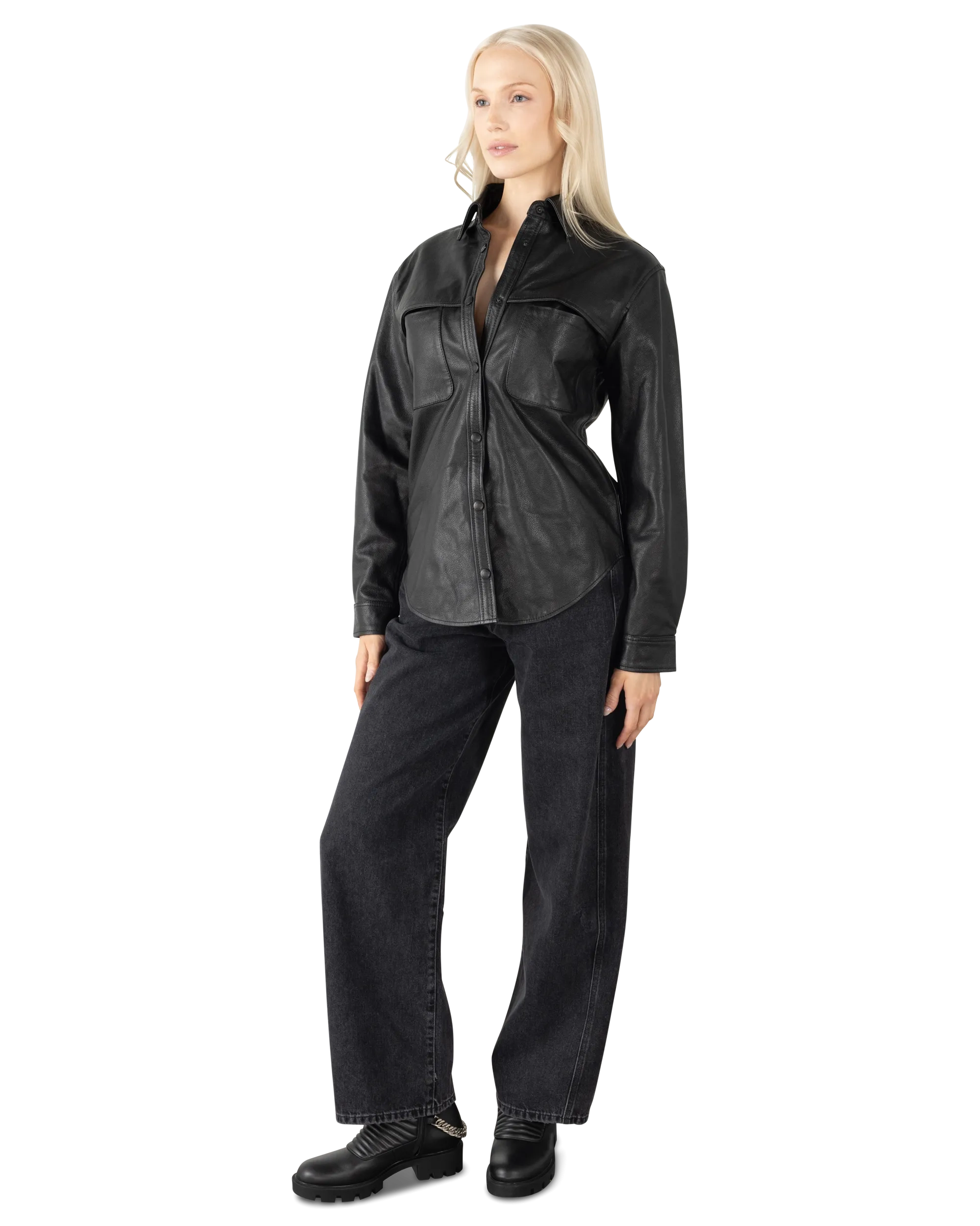 DL1961 Ines Leather Shirt