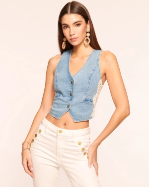 Ellis Lace Denim Vest