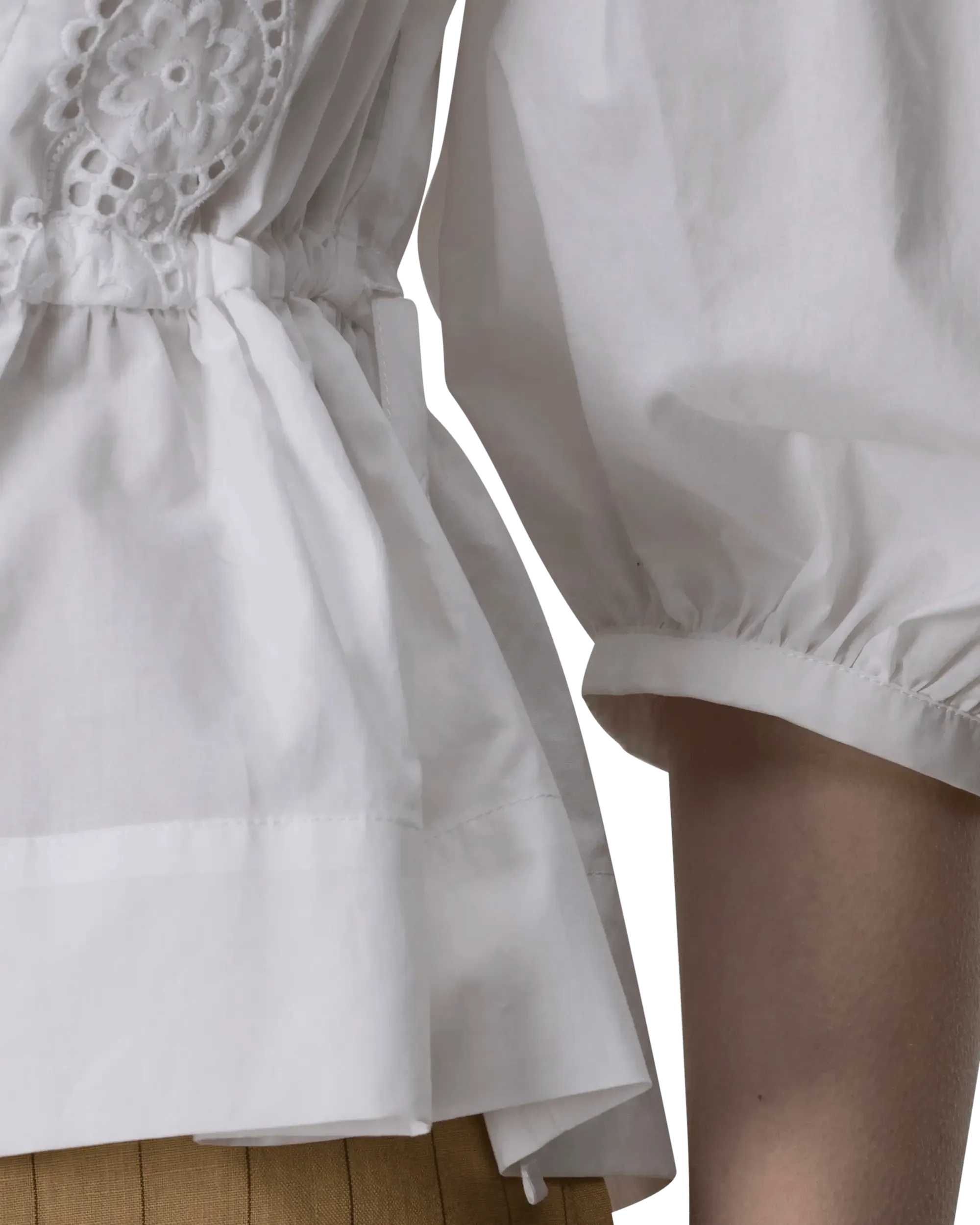 Eyelet Embroidered Wrap Blouse