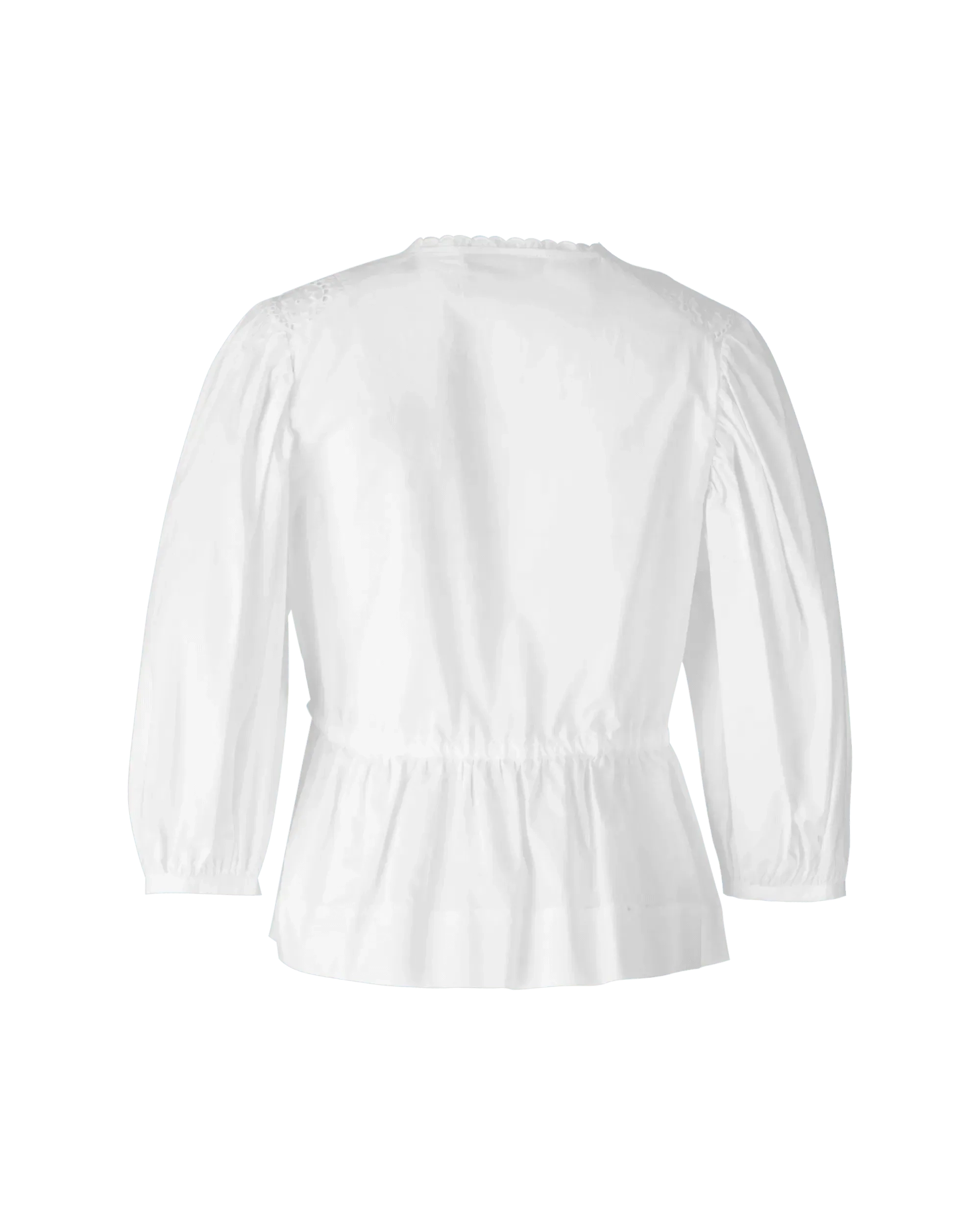 Eyelet Embroidered Wrap Blouse