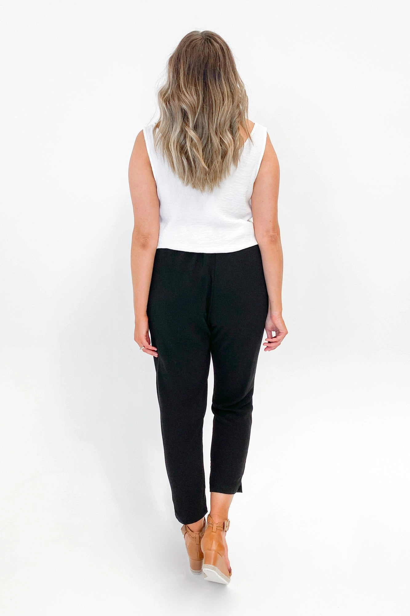 Gloss by Shine On Eliana Wrap Front Pants Black