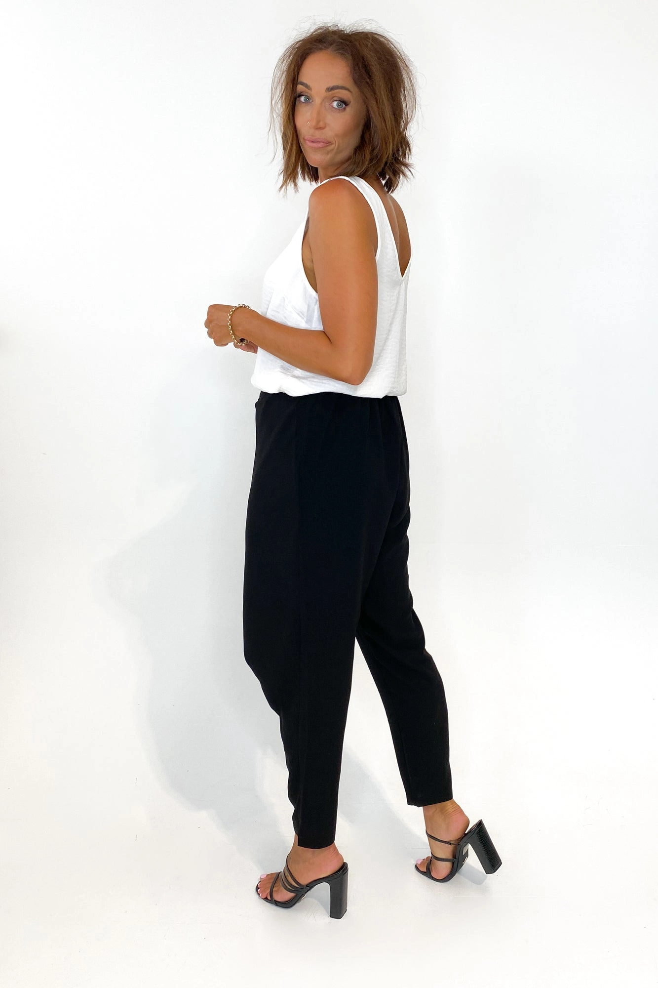 Gloss by Shine On Eliana Wrap Front Pants Black