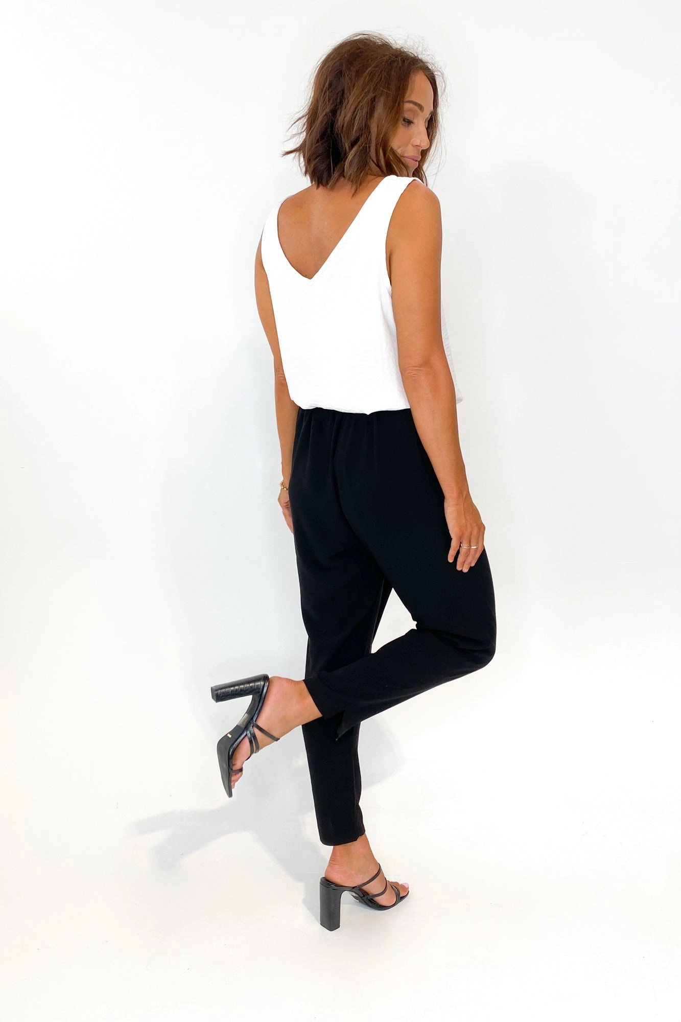 Gloss by Shine On Eliana Wrap Front Pants Black