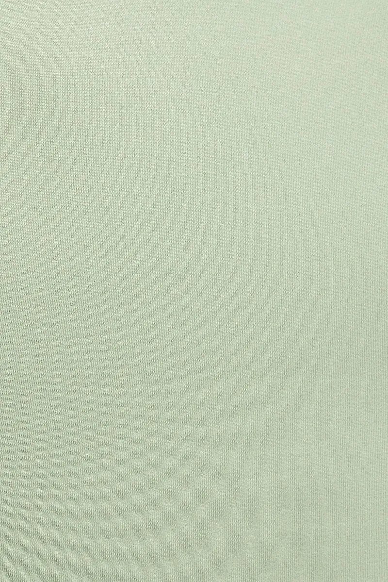 Green Tank Top Crew Neck Supersoft