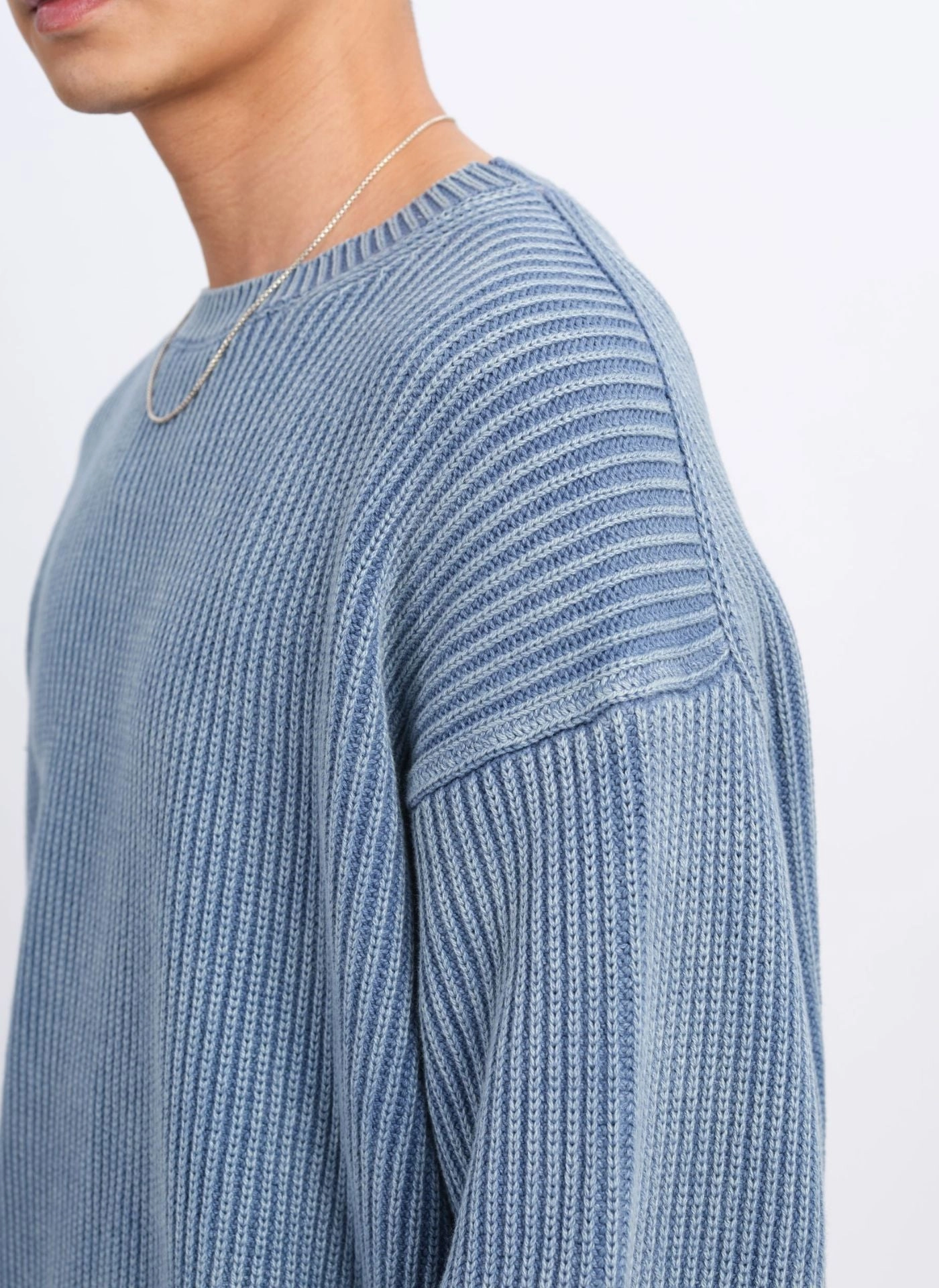 Heavy Washed Cotton Knitted Pullover