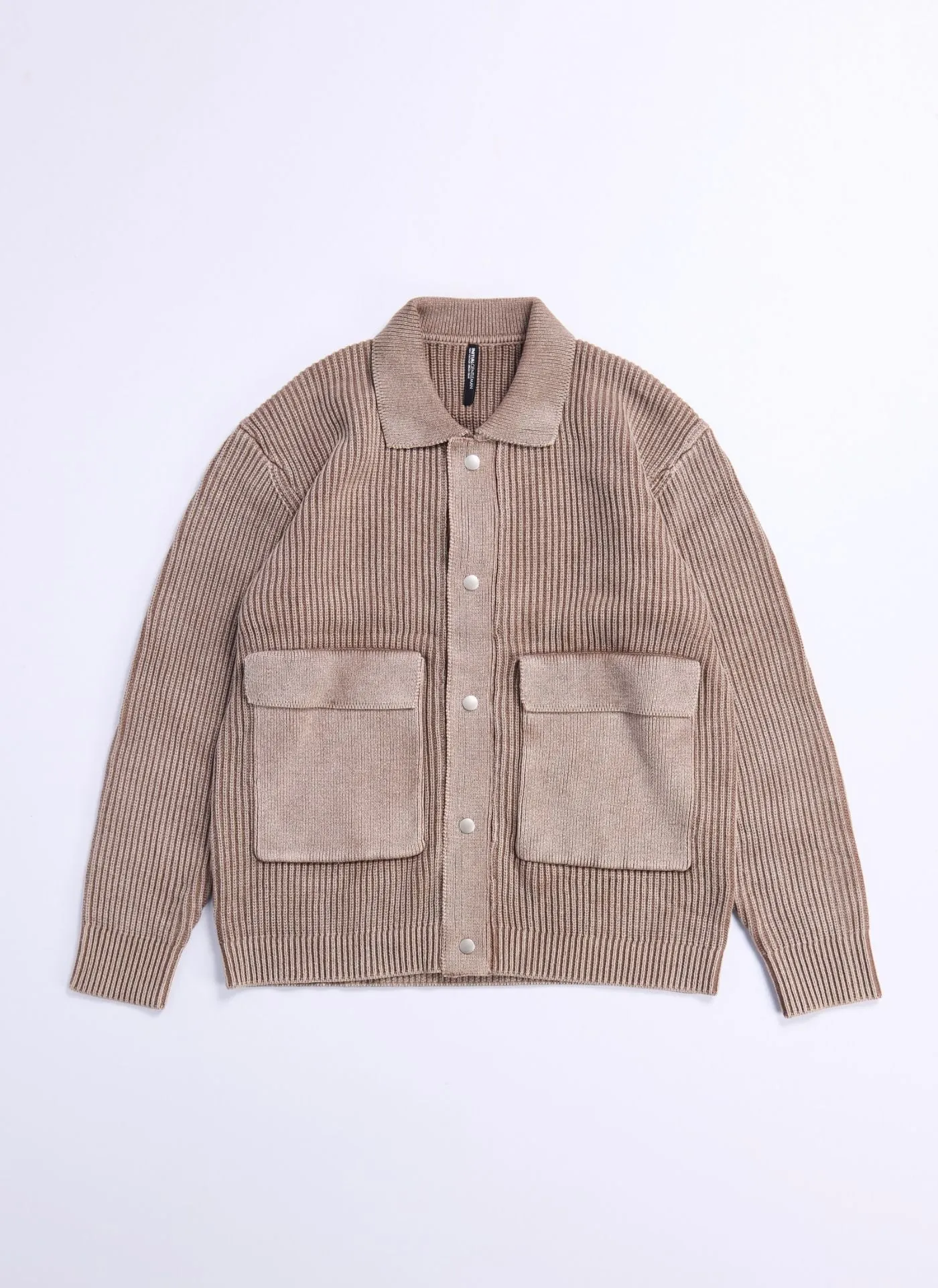 Heavy Washed Knitted Worker Jacket