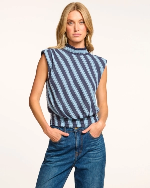 Herminia Mock Neck Top