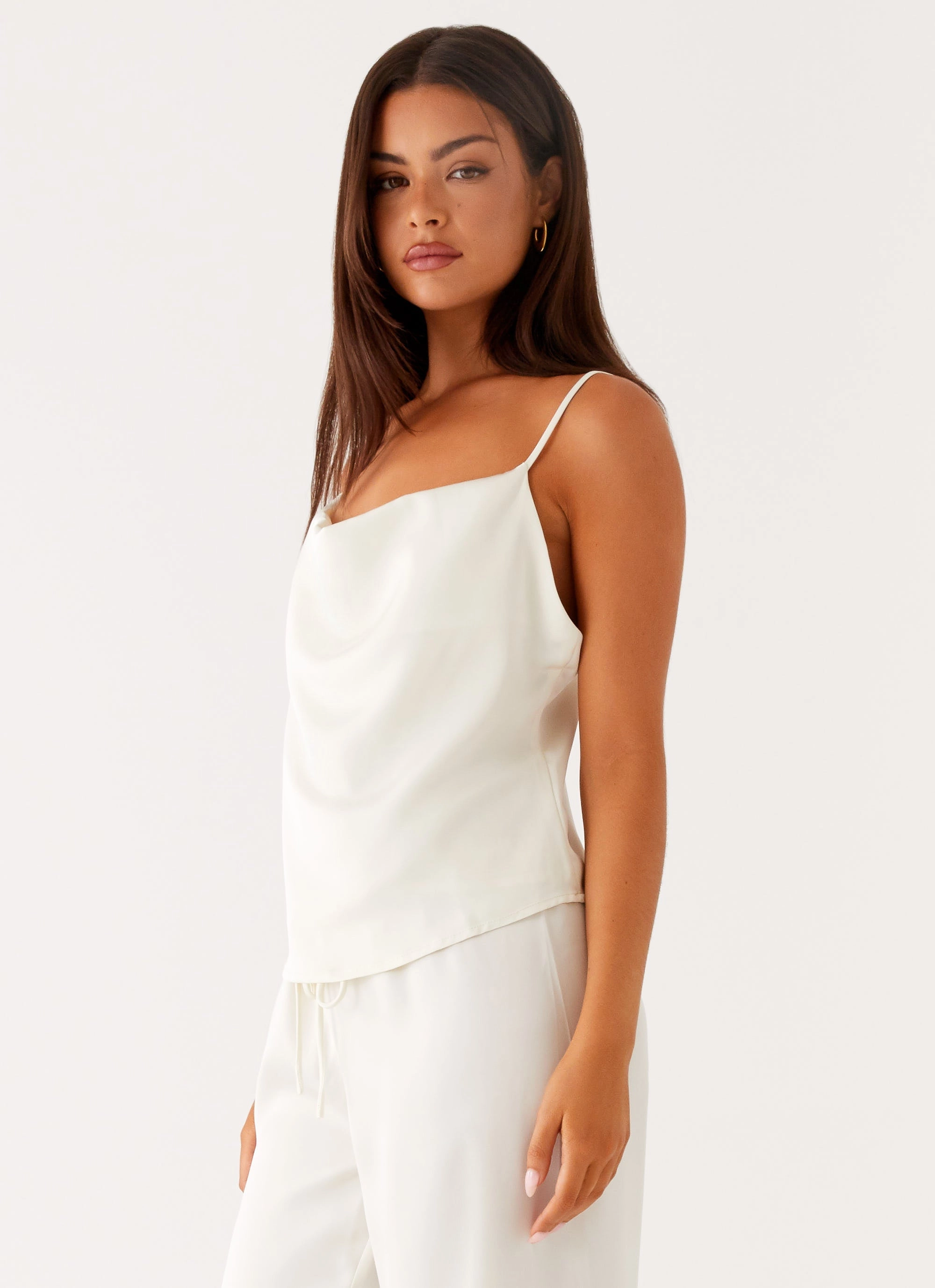 Kaia Cowl Neck Top - Butter